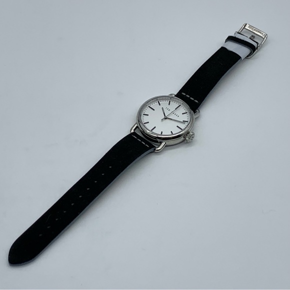TED BAKER Tomcooa Leather Strap Watch, 40mm In Black/ White/ Silver - Picture 11 of 16